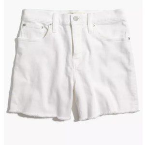 Madewell High-Rise Denim Shorts in Pure White 26